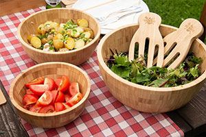 Handmade Wood Salad Bowls